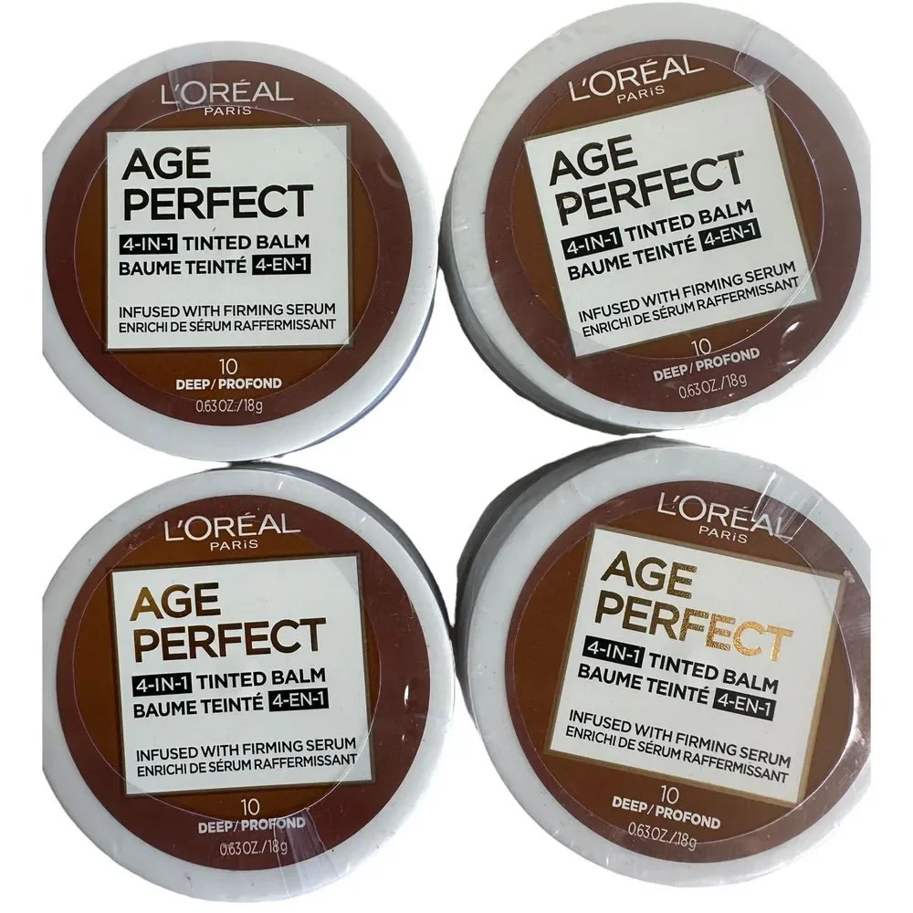 4x Loreal Paris Age Perfect 4 in 1 Tinted Balm 10 Deep